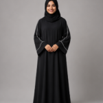 Ledha's Design-Premium Minimalist Black Abaya