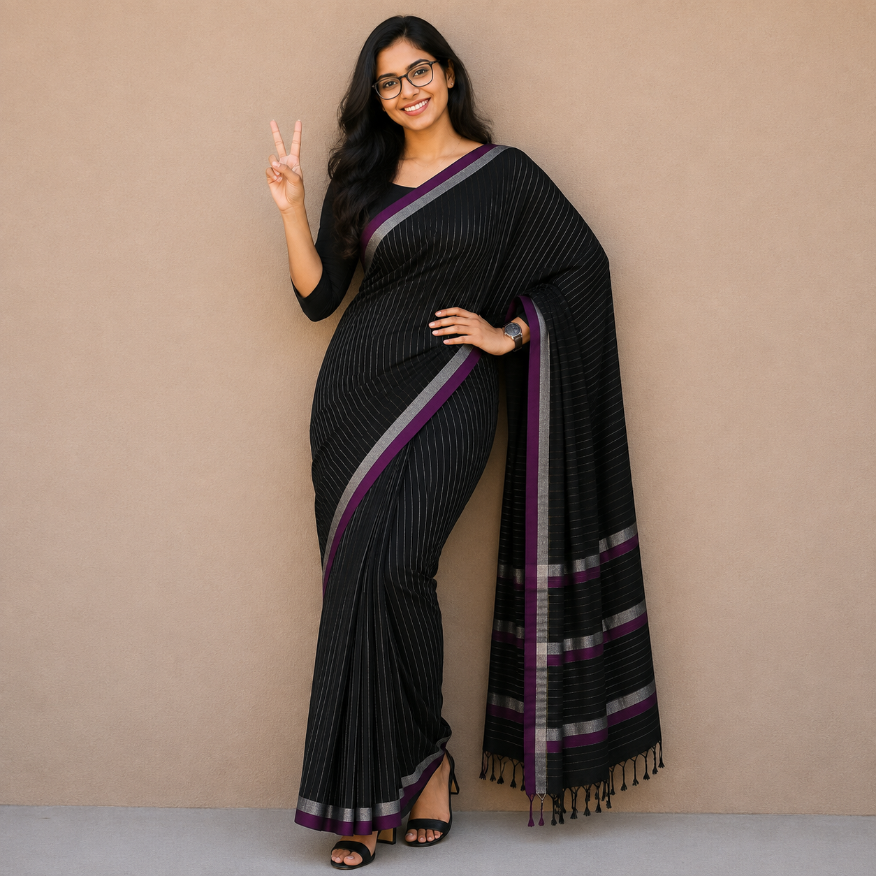 SKU-1316 Premium Handloom Saree SKU-1316 - Image 1