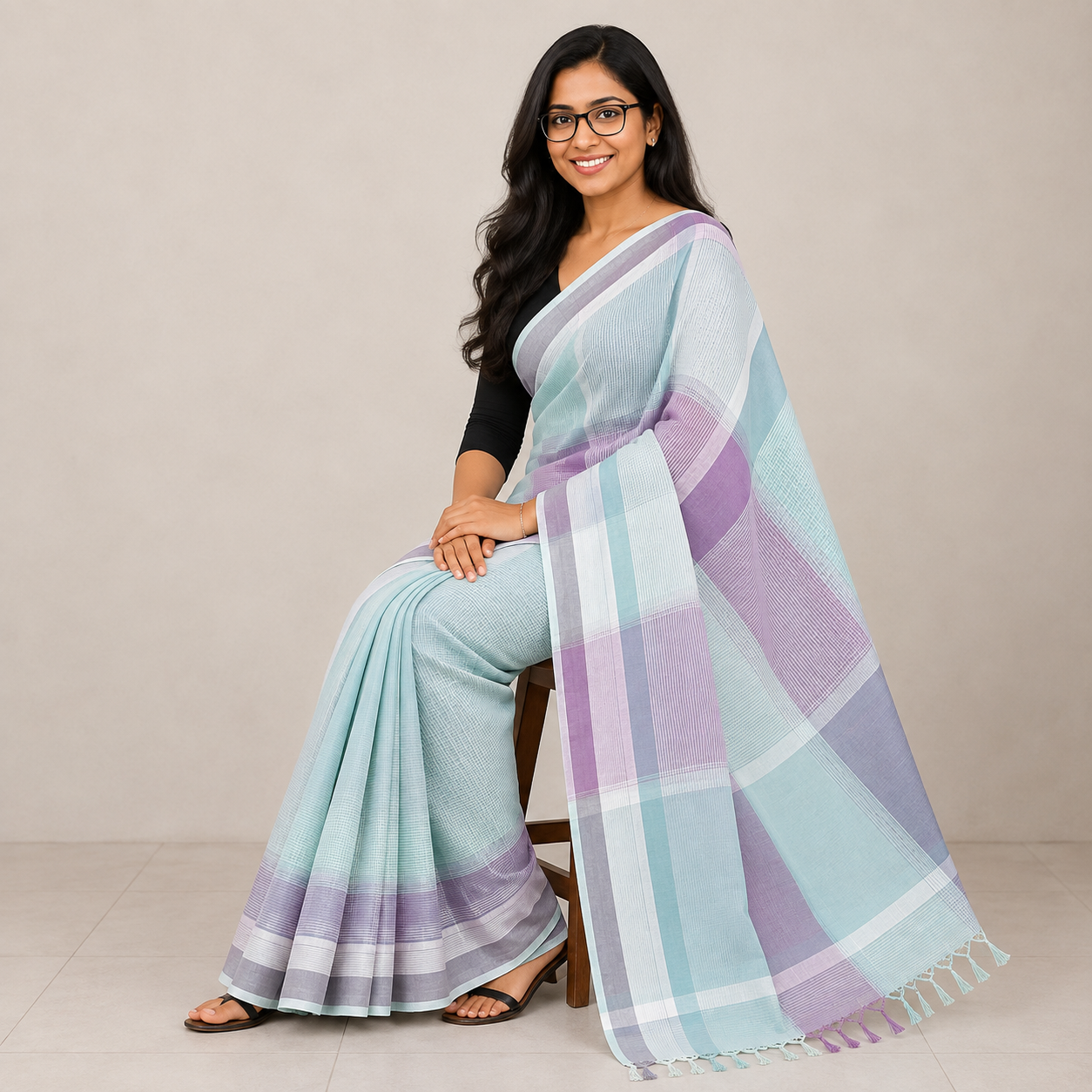 SKU-1351 Premium Handloom Saree SKU-1351 - Image 1